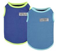 CozyOasis Lot de 2 chemises rafraîchissantes pour chien en maille respirante à séchage rapide - Débardeur sans manches de protection solaire pour petits chiens - T-shirt extensible et léger