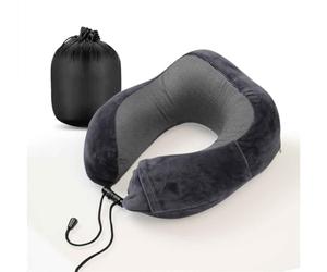 Cozyor Coussin de Nuque Petit et Compact avec Mousse à mémoire de Forme, Fermeture réglable et Sac Pratique, Coussin de Nuque Confortable pour Avion et Voyage