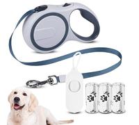 COZYPETS Laisse Chien Enrouler de 5 mètres - Laisse rétractable pour Chiens jusqu'à 30 kg avec poignée Ergonomique, 3 Sacs pour et Distributeur, idéale pour l'entraînement et Les promenades