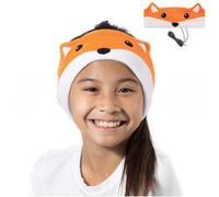 CozyPhones Bandeau Audio avec Motif de tête de Renard en Polaire Super Douce, Volume limité, Haut-parleurs Fins, pour Enfants, la Maison l'école Les Voyages