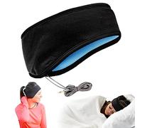 CozyPhones Casque de sommeil - Casque supra-auriculaire en maille ultra fine pour les personnes dormant sur le côté, la méditation, la course, l'ordinateur portable et le téléphone - Noir avec
