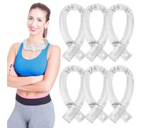 Cozypower Lot de 6 bandanas rafraîchissants avec bouton de refroidissement pour temps chaud et glace Gris