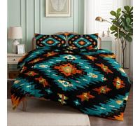 CozyRest Couette pour Enfant 220x240 cm, 4 Saisons Parure de lit 2 Personne, Couverture Style Ethnique Lavable Chaud- sans Housse - Couette pour Adulte avec Motif Totem Amérindien Traditionnel