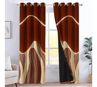 CozyRest Lot de 2 Rideaux Occultants, Moderne a Oeillets Isolant Thermique Protection UV, Rideaux Lignes de Luxe Modernes Rideau Coupure électrique, Salon Chambre d'enfants 140 X 245 cm