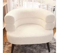 CozySherpa Chaise pour petits espaces Canapé en peluche pour salon, chambre à coucher, bureau, lecture, hauteur d'assise 47 cm, design confortable et élégant