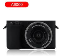 CozyShot-Coque en silicone pour appareil photo féminin,peau de protection souple pour Sony A6000,A6100,A6300,A6400,A6500 - Type A6000 Black