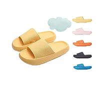 Cozyslides Cloud Sliders Original, Chaussons Cozyslides Original Super Doux, Thick Sole Non Slip Shower Pillow Slippers (38/39 EU, Yellow)