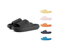 Cozyslides Cloud Sliders Original, Chaussons Cozyslides Original Super Doux, Thick Sole Non Slip Shower Pillow Slippers (40/41 EU, Black)