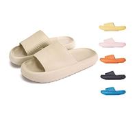 Cozyslides Cloud Sliders Original, Chaussons Cozyslides Original Super Doux, Thick Sole Non Slip Shower Pillow Slippers (42/43 EU, Kakki)