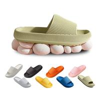 Cozyslides Cloud Sliders Original, Chaussons Cozyslides Original Super Doux, Thick Sole Non Slip Shower Pillow Slippers (42/43 EU, Green)