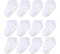 CozyWay Chaussettes antidérapantes pour tout-petits avec poignées Chaussettes basses pour bébés filles garçons 12 paires 3-5 ans