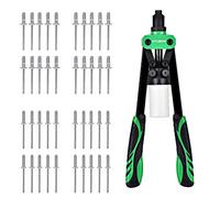 Cozywind Pinces à Riveter Manuelle, 13 Pouces Pistolet à Riveter Professionnelle Riveteuse Manuelle Pince à Rivet Pop Machine de Rivetage avce 40 Rivets (2 Tailles de 3,2 mm et 4,0 mm)