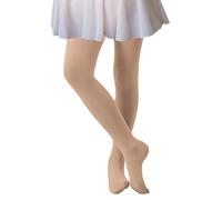 CozyWow Collants de ballet pour filles Collants ultra doux pour enfants élastiques Collants de danse, beige, 8-10 ans
