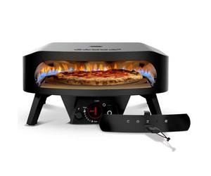 cozze® 17" Four a Pizza Gaz Pierre Rotative Édition Noire Ø43 cm │Four à Pizza Extérieur 600°C - Cuisson en 2 minutes
