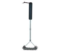 Cozze® Brosse de Nettoyage pour Barbecue - Acier Inoxydable - 30 × 6 × 40 cm - Brosse Robuste avec poignée en PP et Sangle en Cuir - idéale pour grilles et barbecues