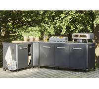 Cozze Cuisine extérieure en acier et inox : 2 meubles 180 cm + 90 cm + angle - COZZE-KIT-9
