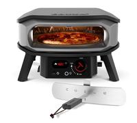 cozze® | Four à Pizza 13" PREMIUM ROTATE | Gaz 30mbar | Pierre à Pizza Incluse | Allumage Automatique | Thermomètre Intégré | Design Durable, Noir