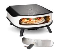 cozze® Four à pizza 17" avec pierre tournante, LED et porte, 6,0 kW/50 mbar, avec régulateur et tuyau de 1,1 m, parfait pour les pizzas croustillantes