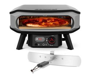 Cozze® | Four à Pizza 17" PREMIUM ROTATE | Gaz 30mbar | Pierre à Pizza Incluse | Allumage Automatique | Thermomètre Intégré | Grande Capacité, Noir