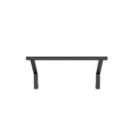 cozze Support d'étagère LED pour panneau arrière en grille - Support compact pour bandes lumineuses dans la cuisine extérieure - Aluminium résistant aux intempéries en noir - Accessoires pour