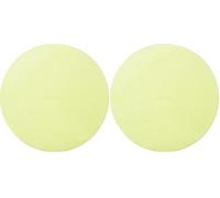 cozze® Planche à Pizza en Plastique Ø350 × 10 mm - Planche Ronde de Découpe et Service - Polypropylène Alimentaire - Passe au Lave-Vaisselle - Vert Clair (Lot de 2)