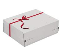 [CP 068.92/02] ColomPac Boîte cadeau blanche, noeud rouge, dimensions externe...