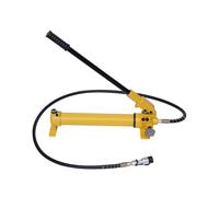 CP-700 Pompe hydraulique à main, 700 bar, teneur en huile 400 cc, pompe hydraulique manuelle, 60 cm, jaune, ingénierie mécanique avec manomètre et tuyaux de 1,8 m, pour réparations automobiles