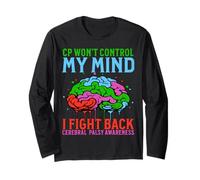 CP Brain Cerebral Palsy Awareness for CP Warriors Boys Girls Manche Longue