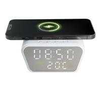 CP FM1 15W Radio FM et réveil thermomètre sans fil Magsafe Qi chargeur pour smartphone etc blanc Black