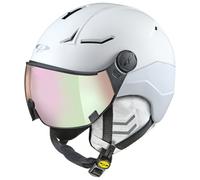 CP Helmets - Women's Coya+ - Casque de ski - 53-55 cm - snowwhite soft touch / glas vario wp mirror