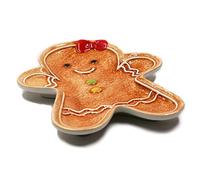 CP International - Plateau Apéritif en Céramique Blanc - Forme de Biscuits Mannele - 18 x 24 cm - 2 cm de Profondeur - 100% Céramique