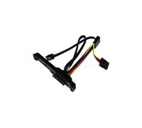 SilverStone CP05 - Câble SATA - Serial ATA 150/300 - combo SATA (F) pour alimentation interne 4 plots, SATA - 50 cm - noir