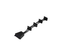 CP06 - Répartiteur d'alimentation - alimentation SATA (M) pour alimentation SATA (F) - 18.9 cm - connecteur à angle droit - noir