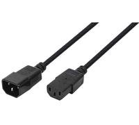 [CP091] LOGILINK Câble rallonge d'alimenttation mâle femelle IEC 1,8 m Noir