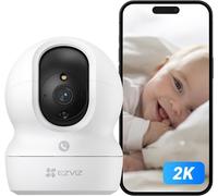 Cp1 Pro 2k Indoor Wifi Surveillance Camera, Baby Camera Wifi 2.4ghz Pan/Tilt 360°, Intelligent Night Vision, Auto Tracking, Two-Way Audio, Sleep Mode, Compatible With Alexa