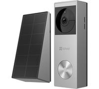 Cp3 Pro Sonnette Vidéo Connectée Sans Fil, Caméra Intégrée Avec Panneau Solaire Et Batterie 5200 Mah, Résolution 2K Et Vision Nocturne Couleur, Détection De Personnes/Pir, Stockage Emmc 8 Go