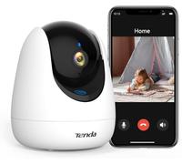 Cp3pro Wifi Indoor Surveillance Camera 360° Camera 360° Connected Smartphone, One-Click Call, Animal Detection/Crying/Human Body/Movement, Night Vision, Alexa For Baby/Pets
