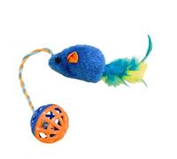 CPAOWEHF Cats Multifonctionnels Teaser Ball Souris en Peluche avec des Cloches D'effet Sonore Et À Plumes pour Le Jeu De Stimulation De Jeu
