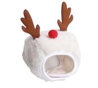 CPAOWEHF Costume de renne de sapin de Noël de dessin animé réglable pour animal de compagnie mode chariot tenue accessoires chapeau pour animaux de compagnie