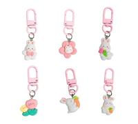 CPAOWEHF Ensemble De 6pcs Adorable Animal Keychain Collection Fun And Élégant Accessoires Sacs Pour Filles Avec Des Caractéristiques Conception Unique Sweet Girl's Best Friend Gift
