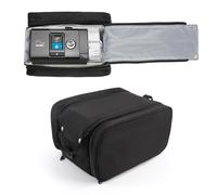 CPAP Sac de voyage, organiseur de rangement pour appareil respiratoire, compatible avec la machine ResMed AirMini et accessoires, sac de rangement pour la maison et les voyages, noir