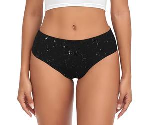 CPAQasg Culotte extensible noire à paillettes pour femme - Doux et respirant - Pour la liberté - Usage quotidien - Différentes conditions météorologiques, Noir , S