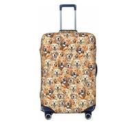 CPAQasg Housse de protection élastique et lavable avec motif labrador retriever, motif chiens, Noir , M, Bagage à main