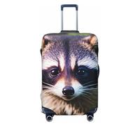 CPAQasg Housse de protection élastique lavable pour valise Motif visage de raton laveur 1, Noir , S, Bagage à main