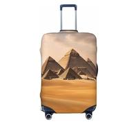 CPAQasg Housse de protection élastique pour valise imprimée Pyramides d'Égypte universelle lavable, Noir , M, Bagage à main