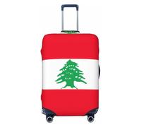 CPAQasg Housse de protection élastique pour valise, motif drapeau du Liban, Noir , M, Bagage à main