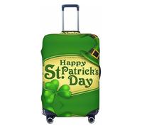CPAQasg Housse de protection universelle pour valise avec imprimé Happy St. Patrick - Housse de protection élastique lavable pour voyage, Noir , L, Bagage à main