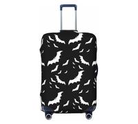 CPAQasg Housse de protection universelle pour valise avec motif chauve-souris volantes d'Halloween - Housse de protection élastique lavable, Noir , L, Bagage à main