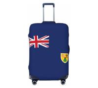 CPAQasg Housse de protection universelle pour valise avec motif drapeau des îles Turques et Caïques, Noir , XL, Bagage à main