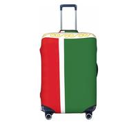 CPAQasg Housse de protection universelle pour valise, élastique, lavable, motif drapeau de la République tchétchène, Noir , S, Bagage à main